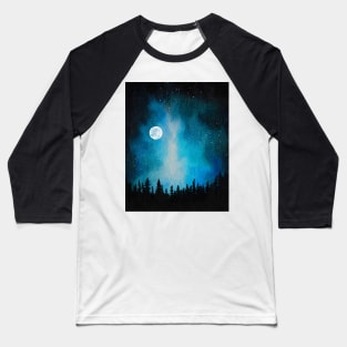 Blue galaxy Baseball T-Shirt